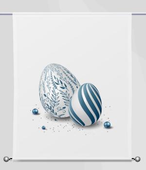 Ostern-moderna Xtra-blue, Scheibenhänger eckig